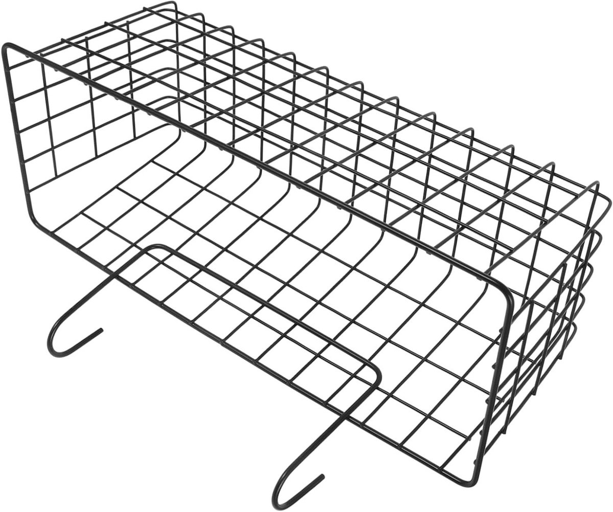 Hooi Rek Konijn - Hooi Dispenser - Kleine Dieren Voeden - IJzeren Constructie - 37.5x20.5x15.5cm - Zwart