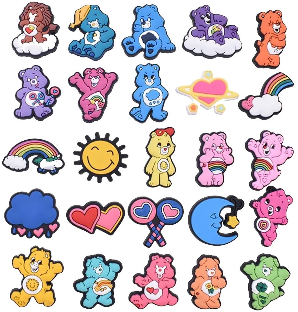 ONF3 - Schoenbedels - PVC - Unieke cartoonstijl - 25 stuks - Decoratie voor schoenen - Perfect voor kinderen en feestjes