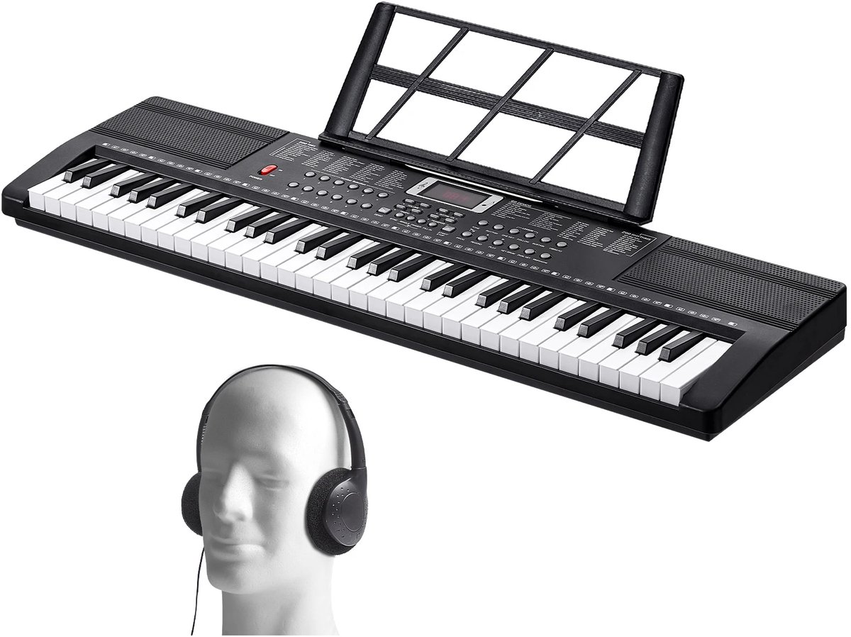CYRO - Keyboard Piano - Elektrische Piano - Digitale Piano - 61 Toetsen - 200 Ritmes en Tonen - Beginners - Piano Keyboard - Zwart