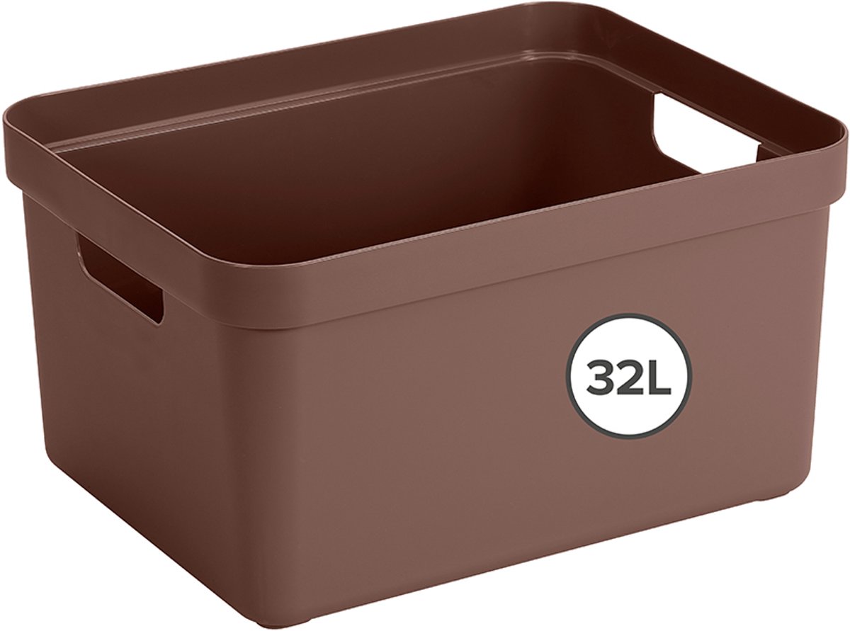 Sunware Sigma Home opbergbox 32L - 44.5x34.5x24.3 cm - Bruin