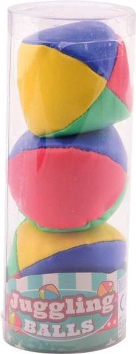 Johntoy jongleerballen set - 3 stuks in koker - jongleren speelgoed.