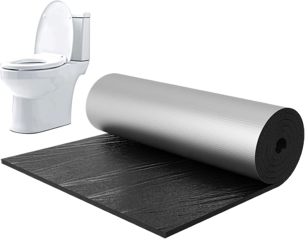 Toiletreservoir Isolatiepakket - Vorstwerende Beschermhoes - Vochtbeheersing - Waterdicht Ontwerp - 100x40 Cm - Grijs