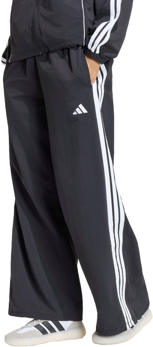 Adidas Sportswear Iconic Woven Wide Leg Trainingsbroek Dames Zwart