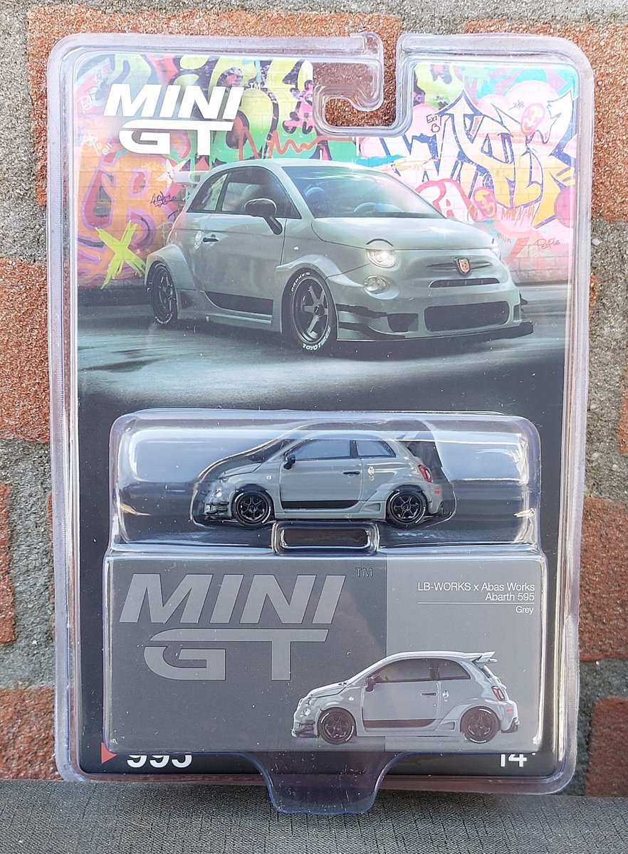 MINIGT 1/64 2024 Fiat Abarth 595 LB-Works X, Abas Works Grey nr 995