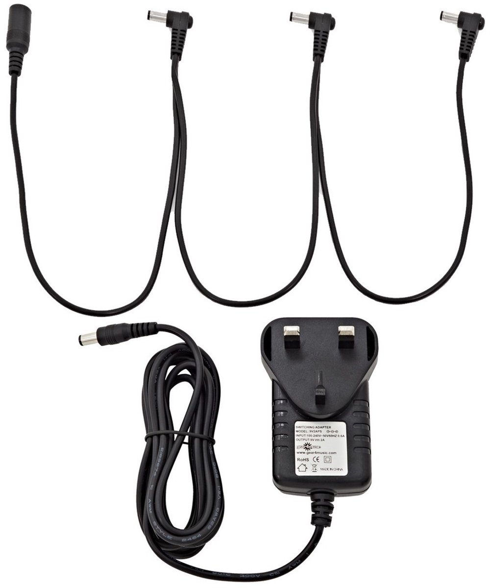 3-Weg Daisy Chain Kabel en 9V Voeding van Gear4music