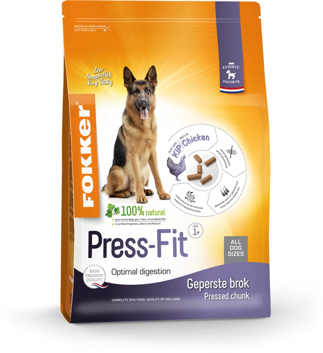 Fokker Fokker Dog Press Fit + Rex zachte beloning kip