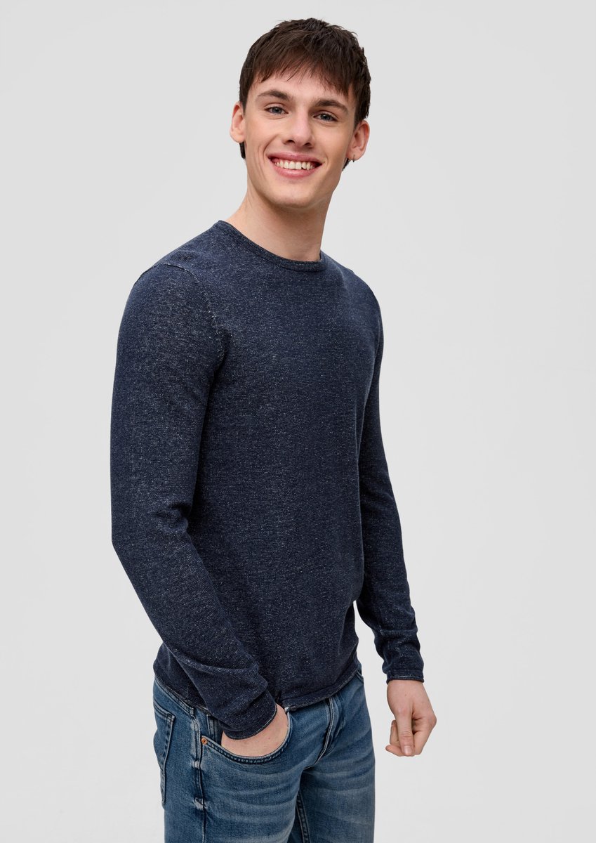 Qs Men-Pull--58W0 BLUE-Maat S