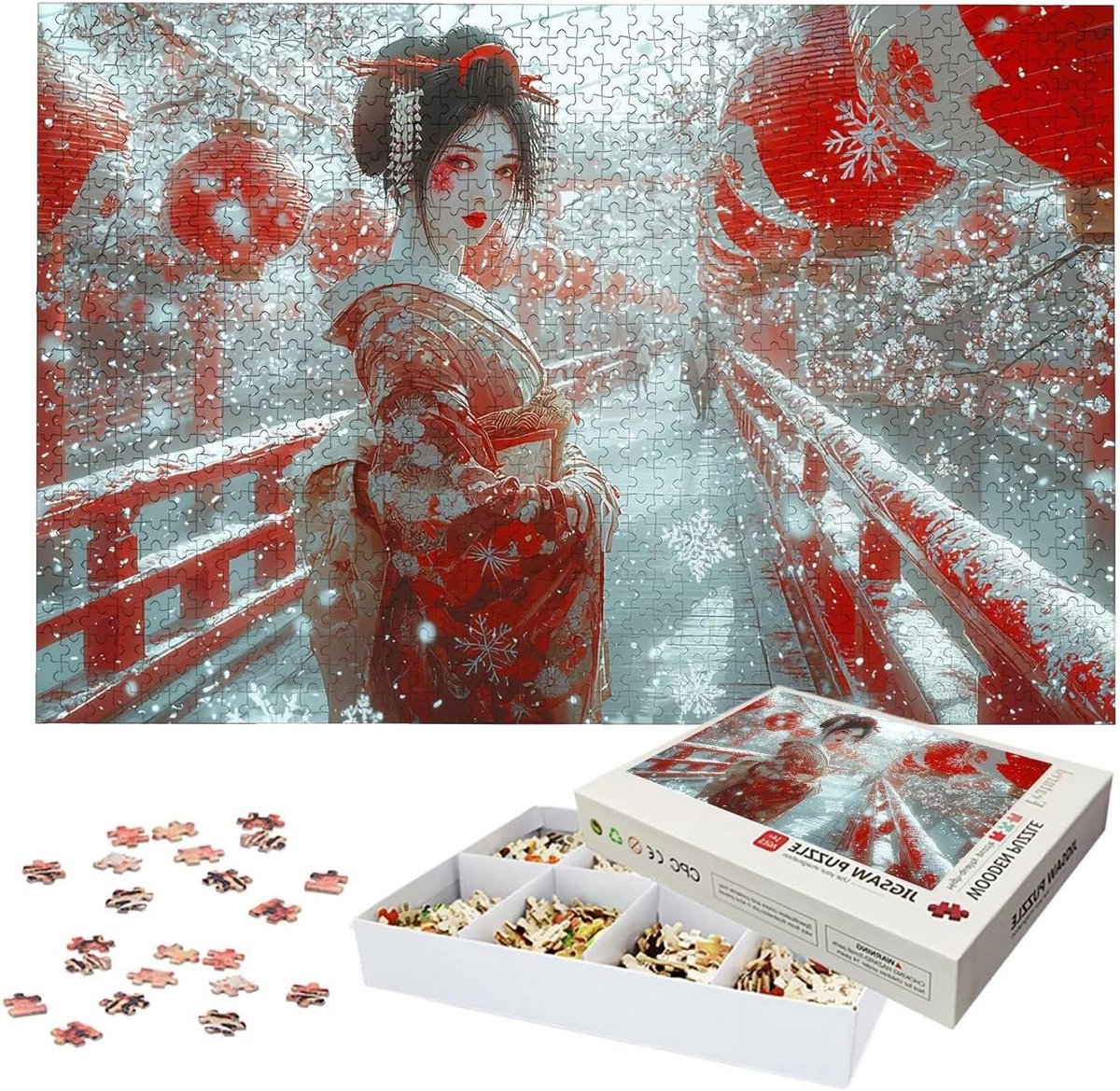 Houten Puzzel - Legpuzzel Volwassenen - Ontspanning Thuis - Lettermarkeringen Achterkant - 122 x 81 cm - Meerkleurig
