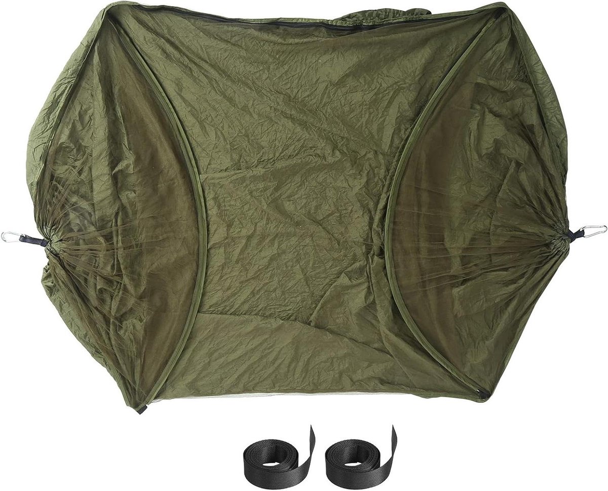 Hangmat Anti-rollover - Kampeerhangmat Outdoor - Ontspannen in de natuur - Stabiele bootvorm - 260 x 140 cm - Groen