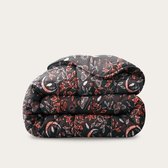 HappyBed Dekbed zonder overtrek 240x220 - Bedrukt dekbed zonder hoes - Hoesloos Dekbed met Print - Wasbaar - Lits Jumeaux - Twilight ruby