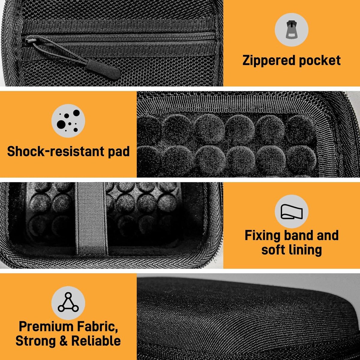 Sander Shop cameratas voor Canon PowerShot SX740 HS, Canon G7X Mark III Mark II, Kodak digitale camera fotocamera tas voor draagbare digitale camera fotocamera draagtas digitale cameratas, zwart, draagtas thumbnail 3