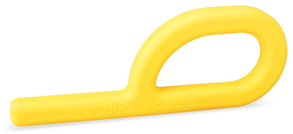 ARK Therapeutic bijtspeelgoed Grabber geel sensorisch kauwspeeltje.