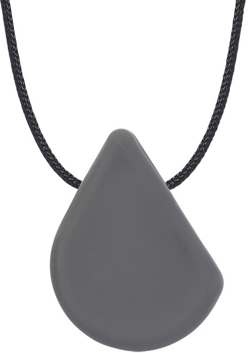 ARK Therapeutic bijtketting teardrop grijs - kauwsieraad voor kinderen.