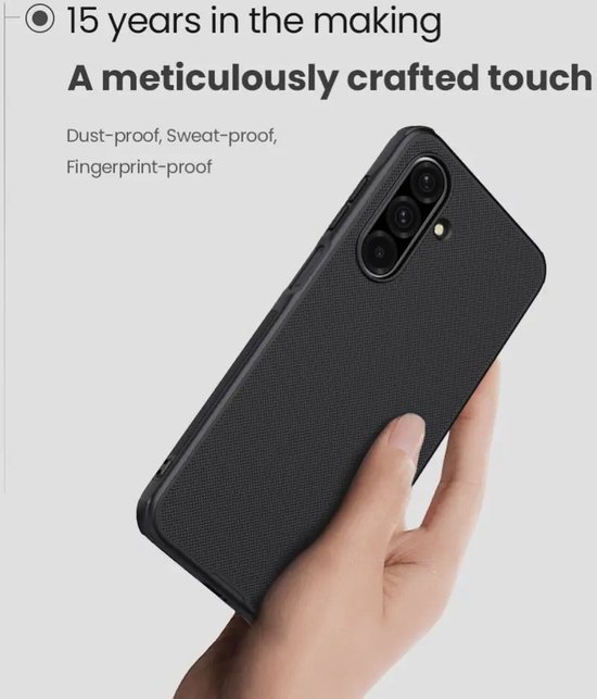 Coque Nillkin Super Frosted Shield pour Samsung Galaxy A26 | Couverture verso | Noir