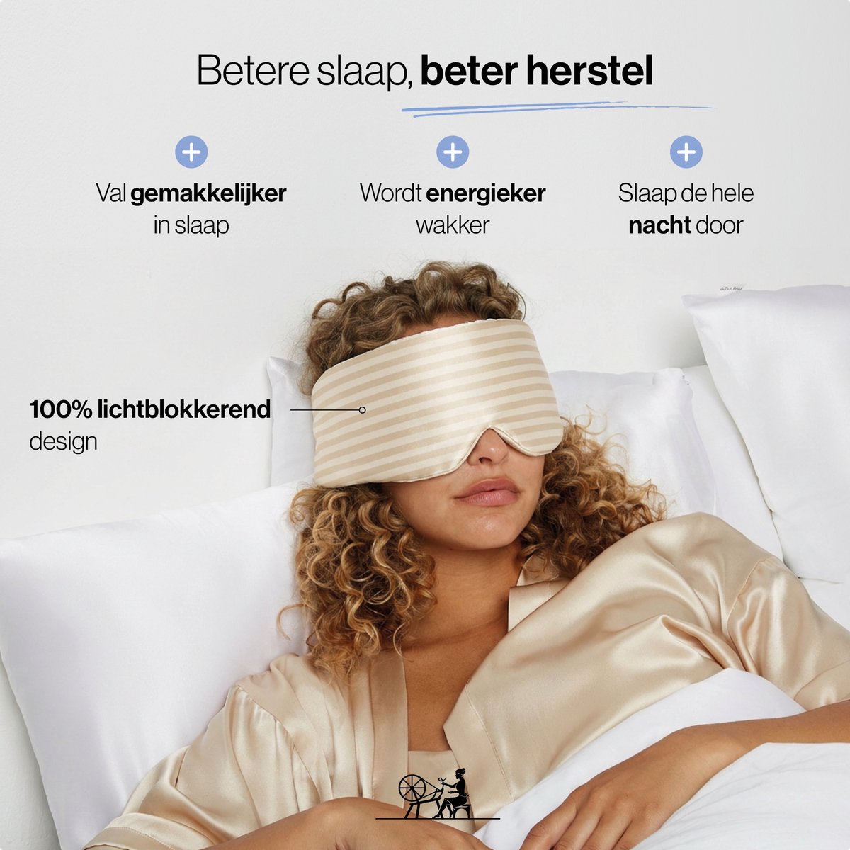 Dore & Rose - Slaapmasker - Oogmasker - Zijden Slaapmasker Voor Mannen en Vrouwen - Deep Sleep Mask - Eye Mask - Verduisterend - Wallen - Geel - Nº 94 La Lumiére du Matin — afbeelding 2