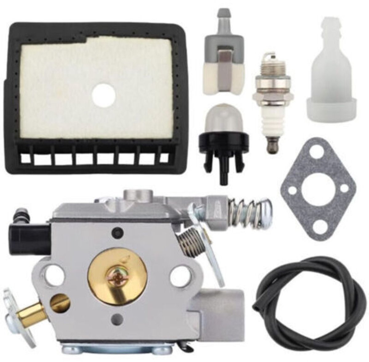 CS3000 carburateur geschikt voor Echo CS-300, CS-301, CS-305, CS-340, CS-3400 en CS-346 kettingzagen; accessoires geschikt voor benzinezagen WT-402 WT-589A A021000231 A021000232, inclusief luchtfilterset.