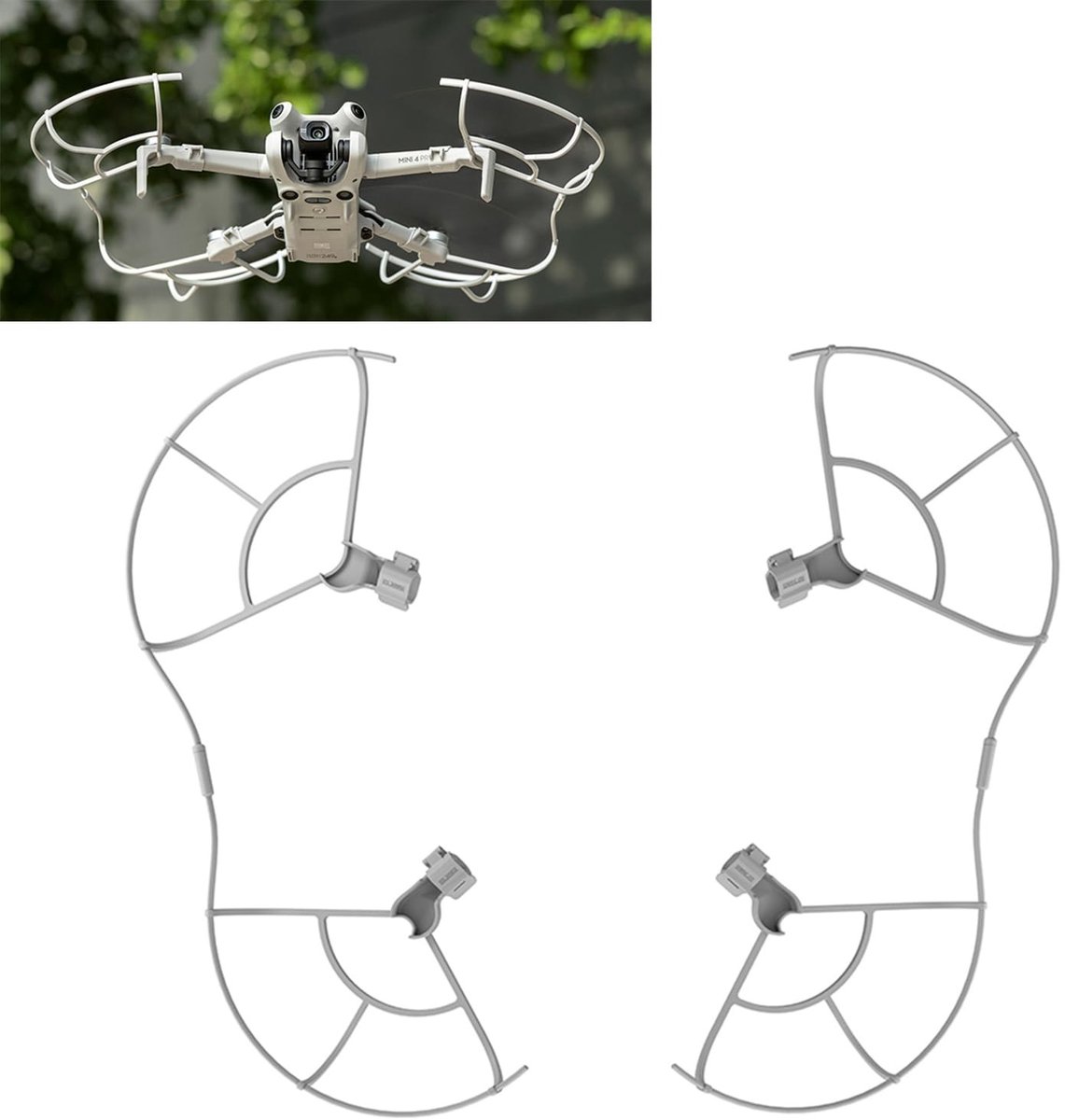 aladdien - Propeller Guard - Beschermende Bumper - Veiligheid - Geschikt voor DJI Mini 4 Pro - Bescherming tegen schade - Verhoogde duurzaamheid - D...