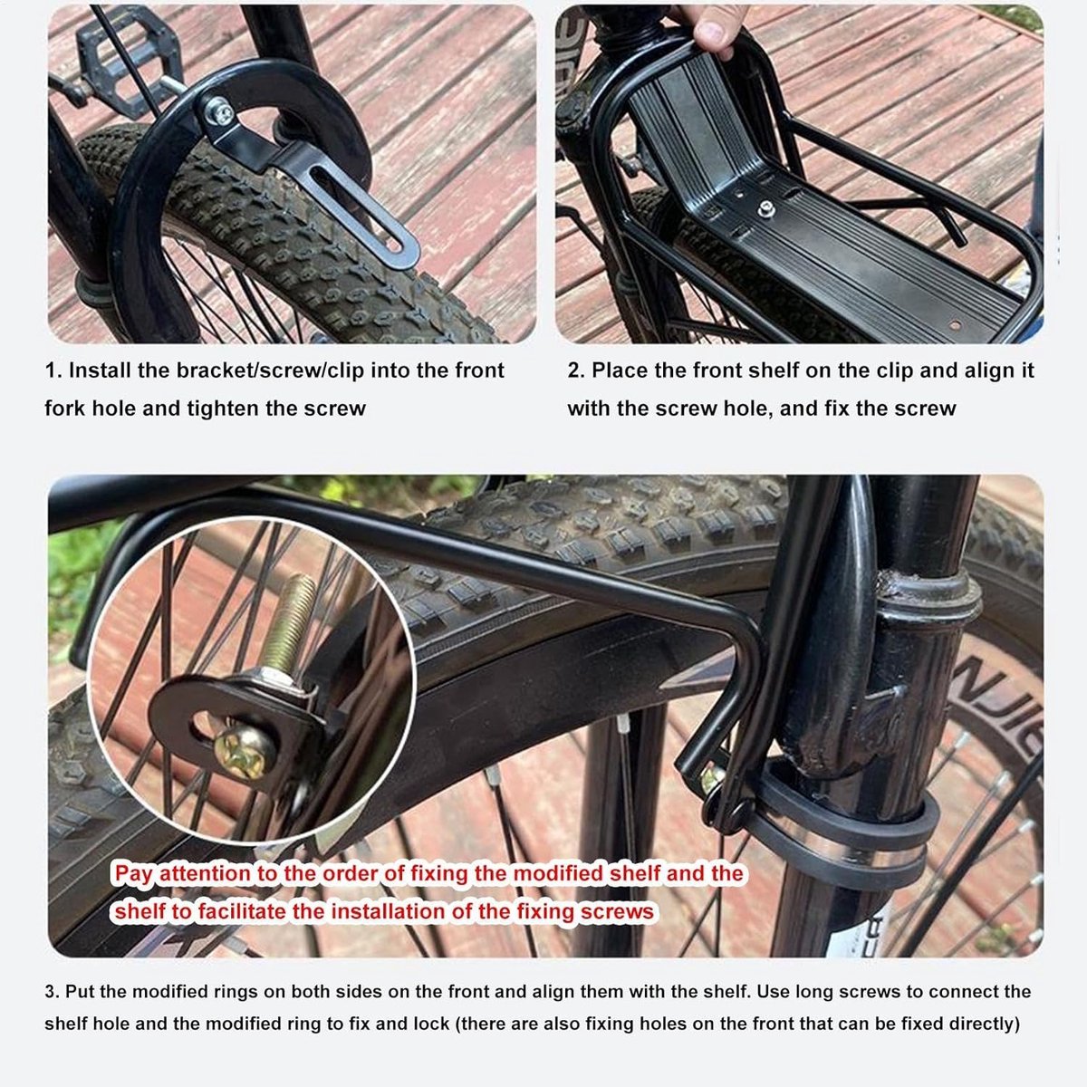 Fiets Voordrager - Bagagerek Fiets - Wielrennen Toeren - Hoog Draagvermogen - Aluminiumlegering – foto 4