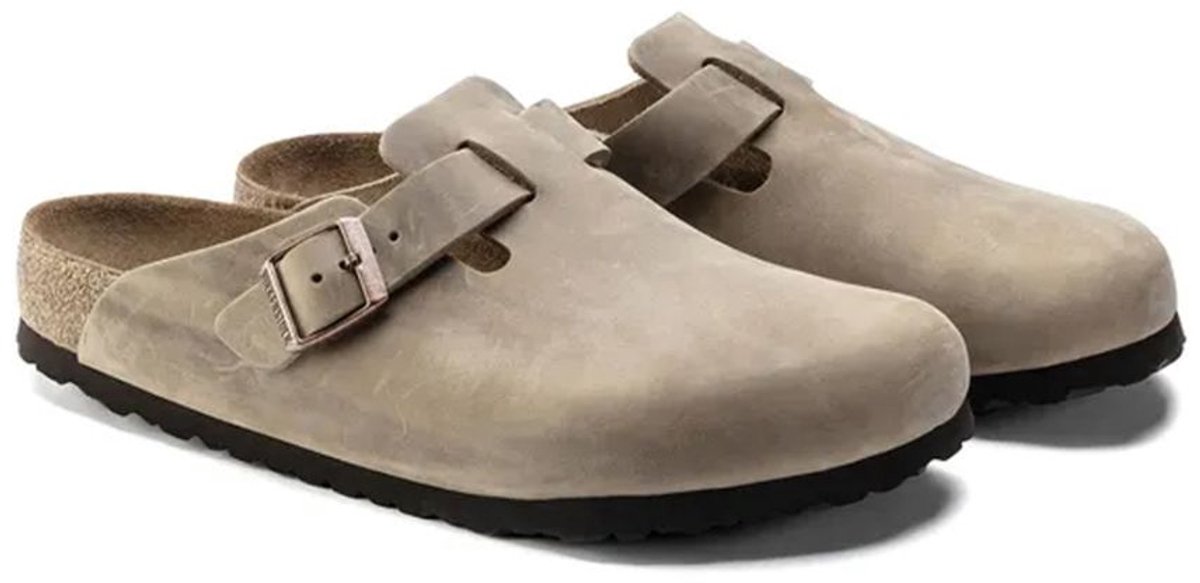 Birkenstock Boston Oiled Leather Tabacco Narrow Soft Bed Bruin