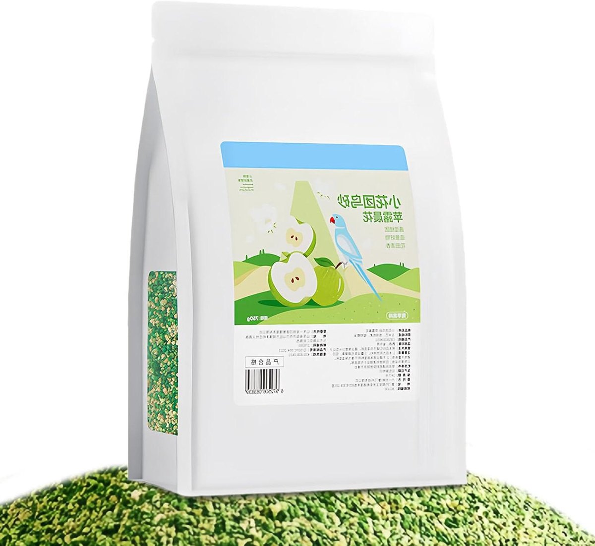 Vogelkooi Bodembedekking - Kooibedding Vogel - Hygiënische Vogelkooi - Stofwerend Systeem - 750g - Groen