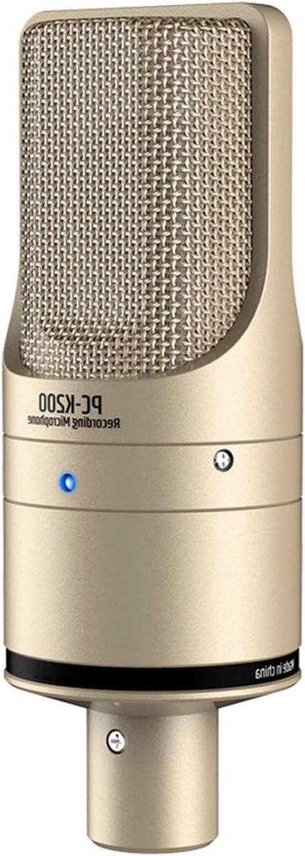 XLR Microfoon - Condensator Microfoon - Studio Opnames - Volledig Metalen Constructie - 14.8 cm - Goud
