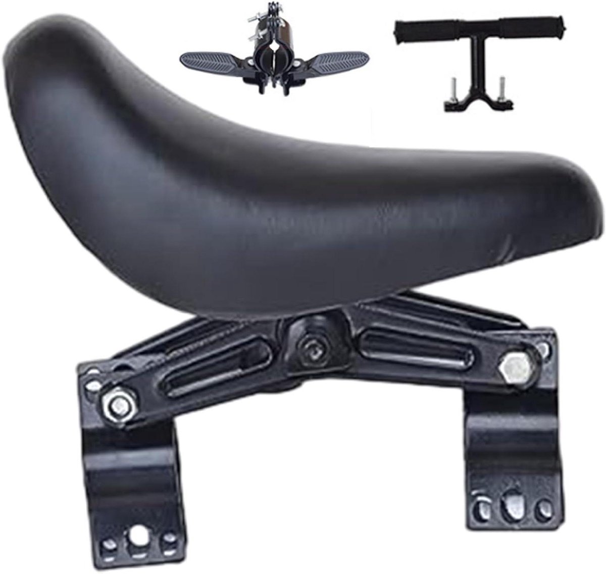 Kinderfietszitje - Fietsstoeltje Kind - Veilig Fietsen - Met Antislip Stuur - 23.5x10.5 cm - Zwart