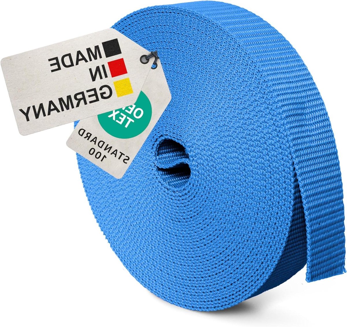 Universele Riem - Montageband Spanband - Bagage Bevestigen - Scheurvast Polypropyleen - 10 meter - Lichtblauw