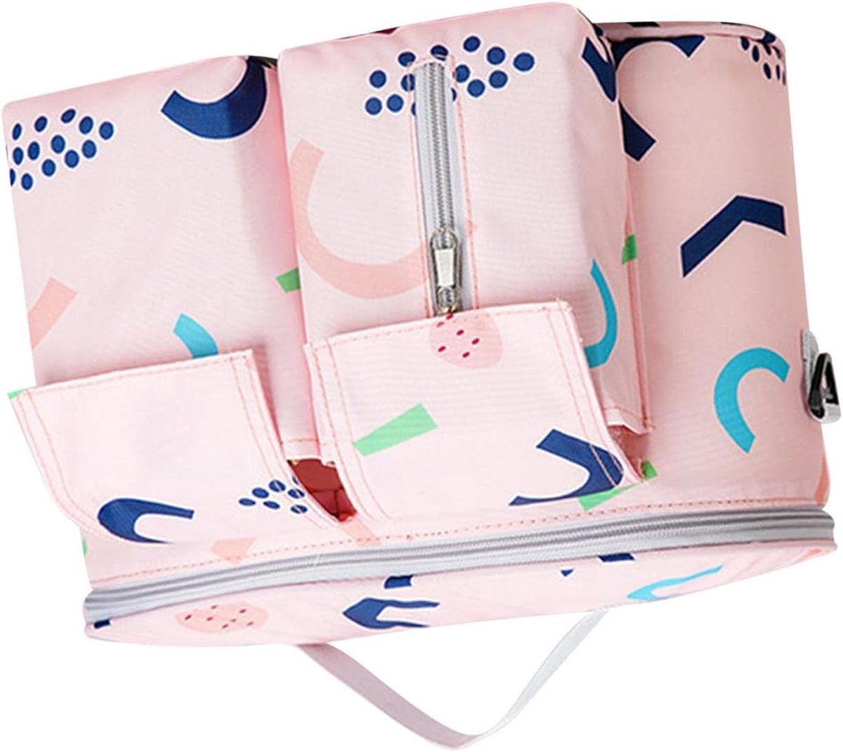 Kinderwagen Organizer - Kinderwagen tas Ophangzak - Babybenodigdheden meenemen - Waterdicht Ossendoek - 31 x 20 x 15 cm - Zwart
