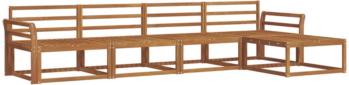 vidaXL Buiten - bank - set - 5 - st - 5-zits - Naturel - Massief - Acacia - Hout