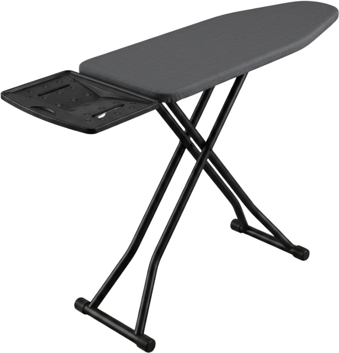 Livista Strijkplank – 120x38 cm – Verstelbaar in 6 Hoogtes – Extra Groot Strijkijzerplateau – Stabiel Stalen Frame – Donkergrijs