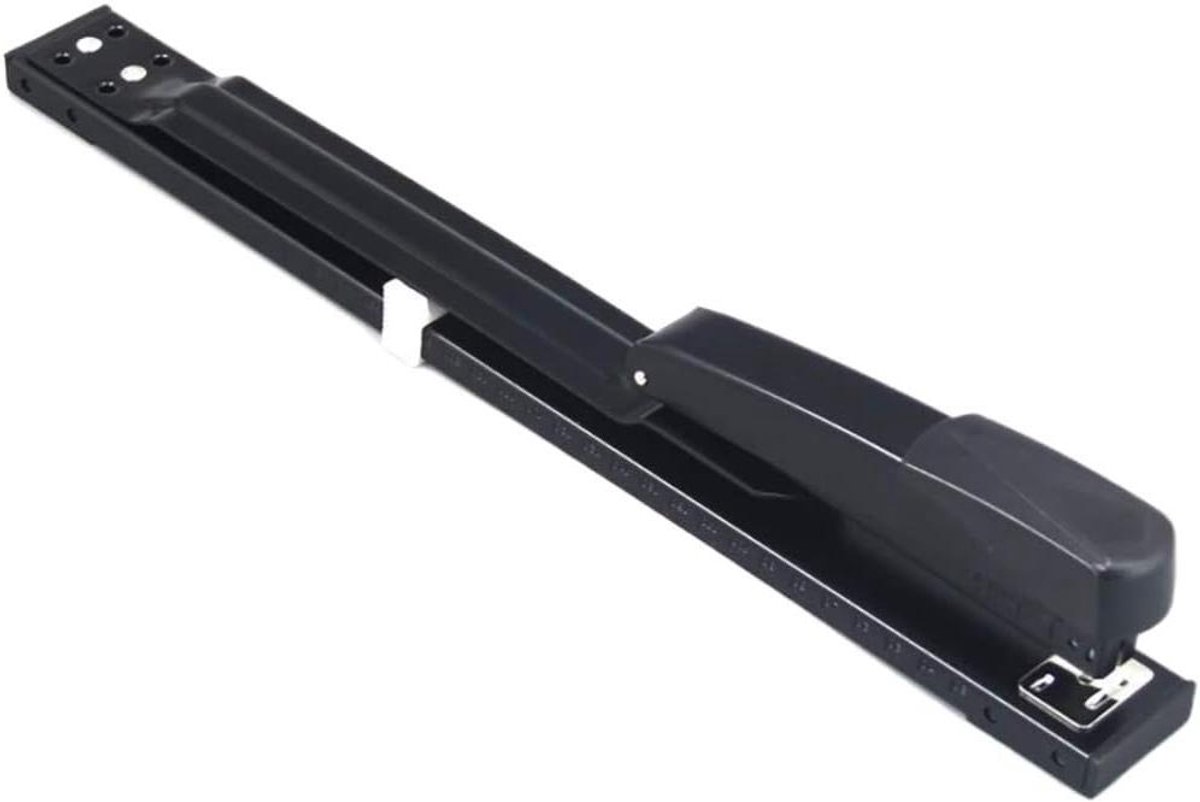 Nietmachine Lange Arm - Bureaunietmachine Kantoor - Boeken Inbinden - Verstelbare Papiergeleider - 39 cm - Zwart