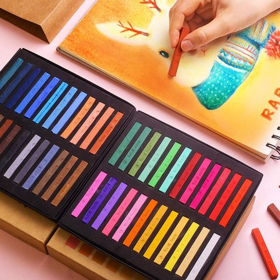 Pastel Krijt Set - Zachte Pastels Droge Pastels - Tekenen en Schilderen - Vierkante Vorm - 6x8x8 cm - Meerdere Kleuren — afbeelding 2