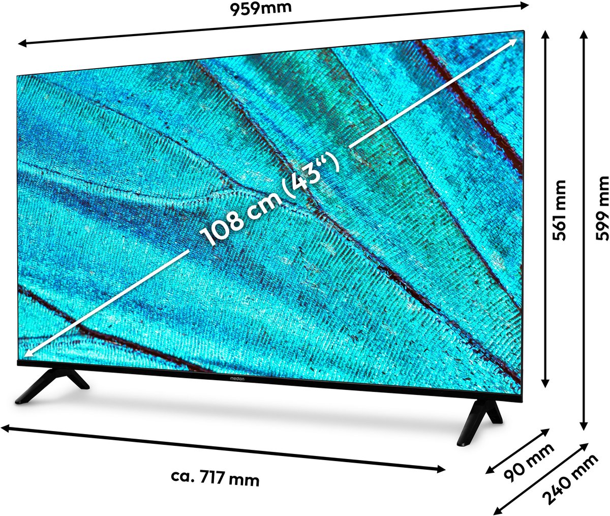 MEDION MD 843301 43 inch 4K-tv met HDR10 en VIDAA U thumbnail 2