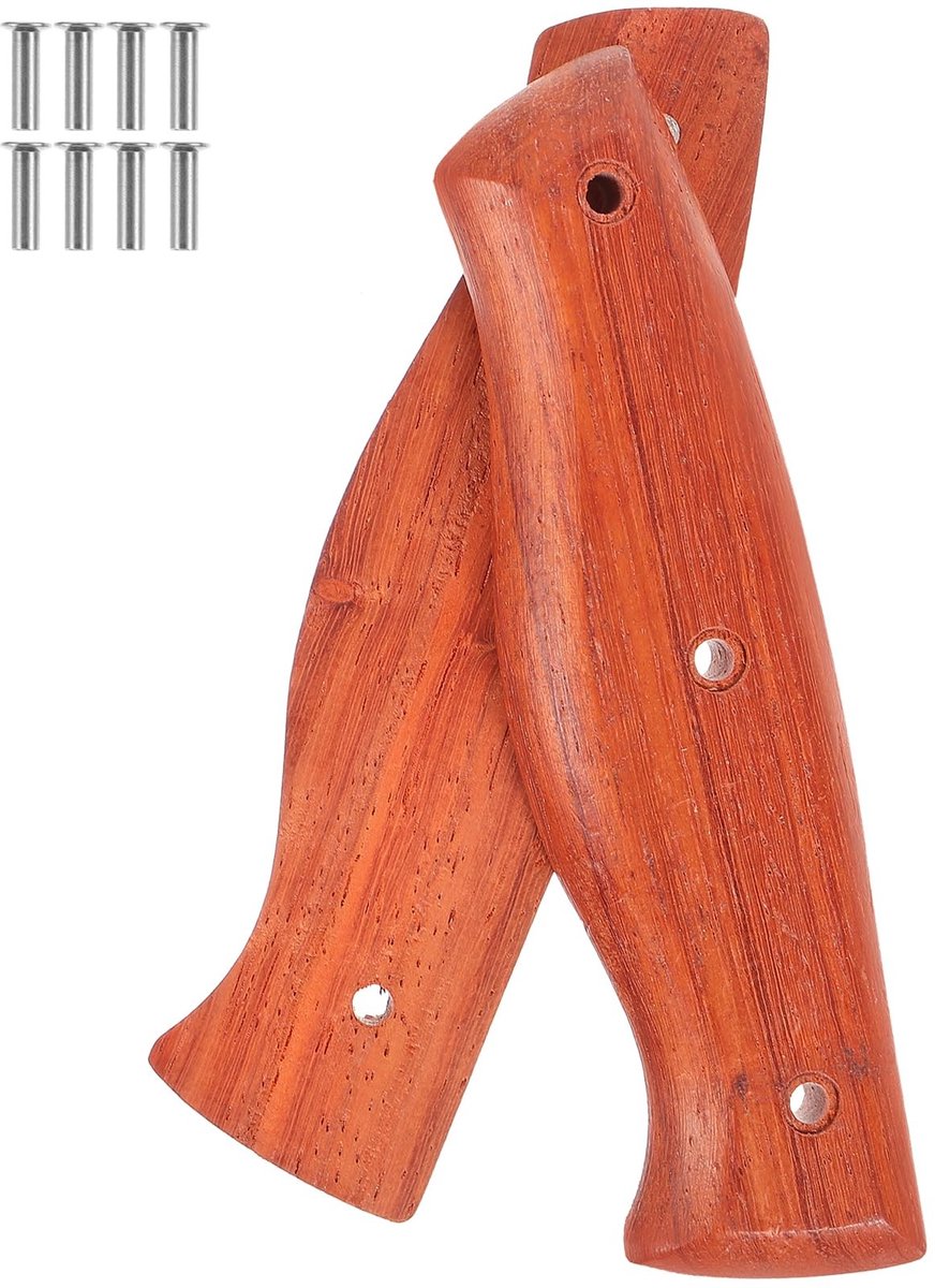 aladdien - Hemobllo Sashimi-messengrepen - Vervangende handgrepen - Houten handvat - Keukenaccessoires - Praktisch en stijlvol - Geschikt voor keuke...
