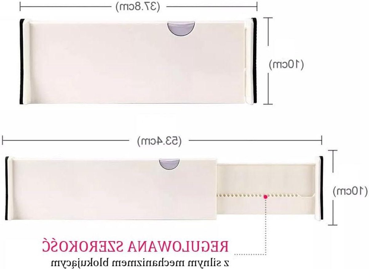 Ladeverdeler Verstelbaar - Lade Organizer - Laden Ordenen - Krasvrij Schuim - 38-53 cm - Wit