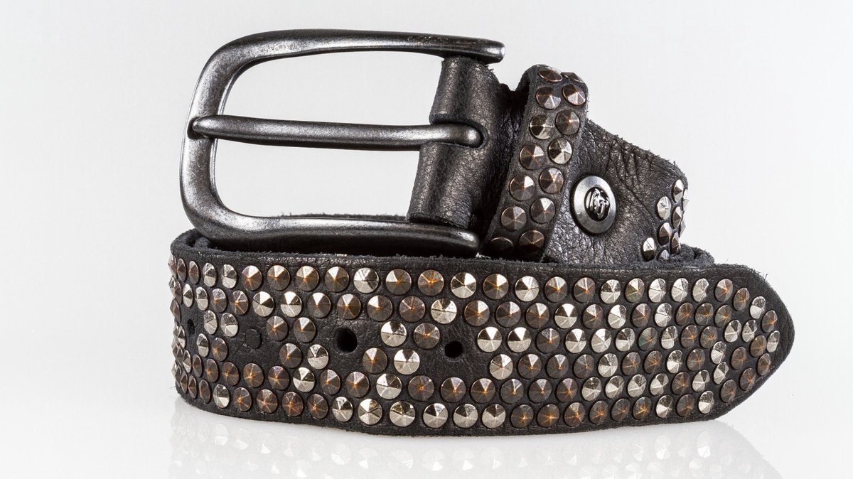b.belt Leren riem Zoe Black Leather Belt W90 Black zwart