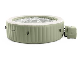 Intex Purespa Bubble Massage Opblaasbare spa 6 persoons - Ø 216 x 71 cm Olijf Groen