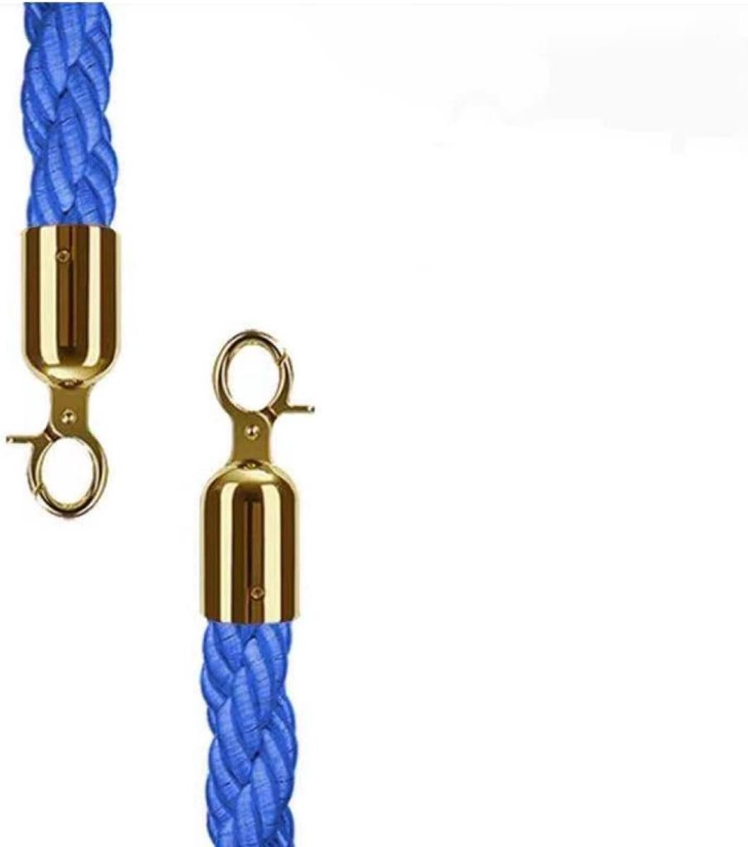 Controle Barrière Touw - Wachtrij Touw - Evenementen Organiseren - Luxe Gedraaide Afwerking - 150 cm - Geel