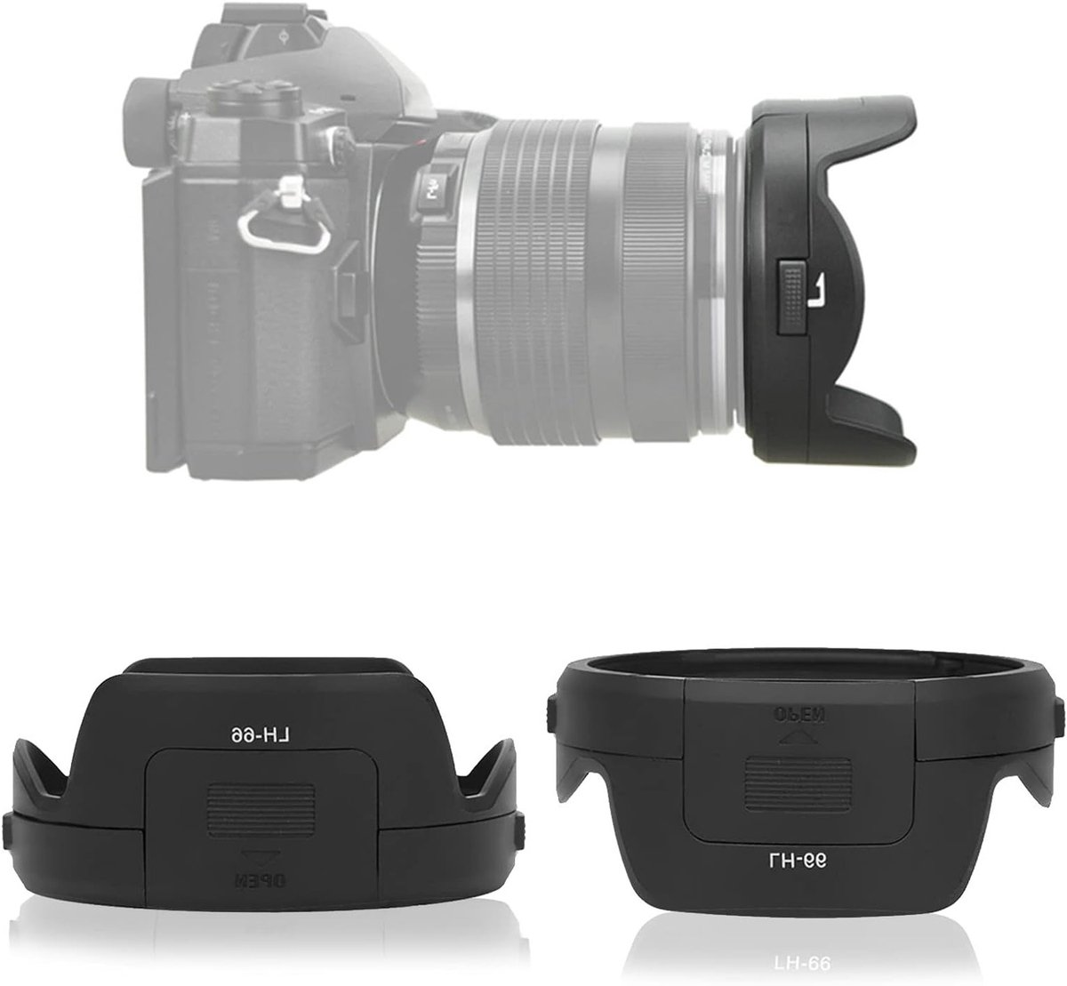 Vervangende 62mm Camera Lens Hood voor M.ZUIKO Digital ED 12-40mm F/2.8 PRO - Bescherming, Schaduw, Verbeterde Beeldkwaliteit