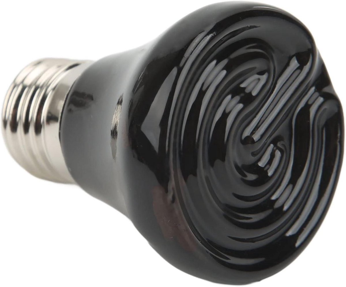 Keramische Warmtelamp - Reptielen Verwarming - Terrarium Klimaat - Geen Licht - 50W - Zwart