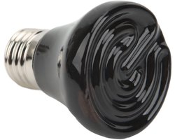 Keramische Warmtelamp - Reptielen Verwarming - Terrarium Klimaat - Geen Licht - 50W - Zwart