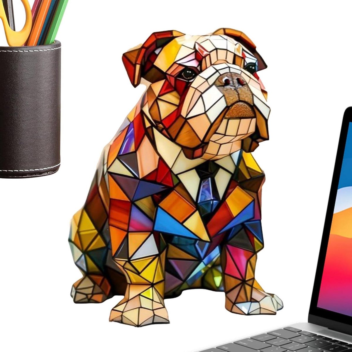 Dieren Lamp - Nachtlamp Hond - Sfeerverlichting Creëren - Gekleurd Hars Design - 15x10x10cm - Gekleurd