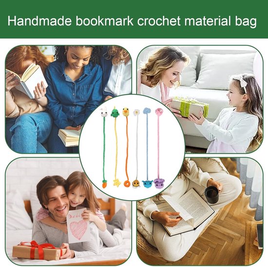 Haakset Boekleggers - Haakmaterialen Set - Handwerk Creëren - Natuurlijke Bloemvormen - 19 x 15 x 7 cm - Dier van Merkloos — afbeelding 5