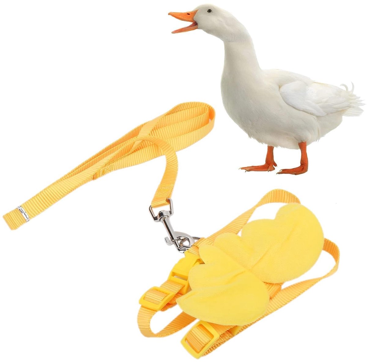Verstelbare Pet Harness Leash voor Eenden, Kippen en Ganzen - Geel