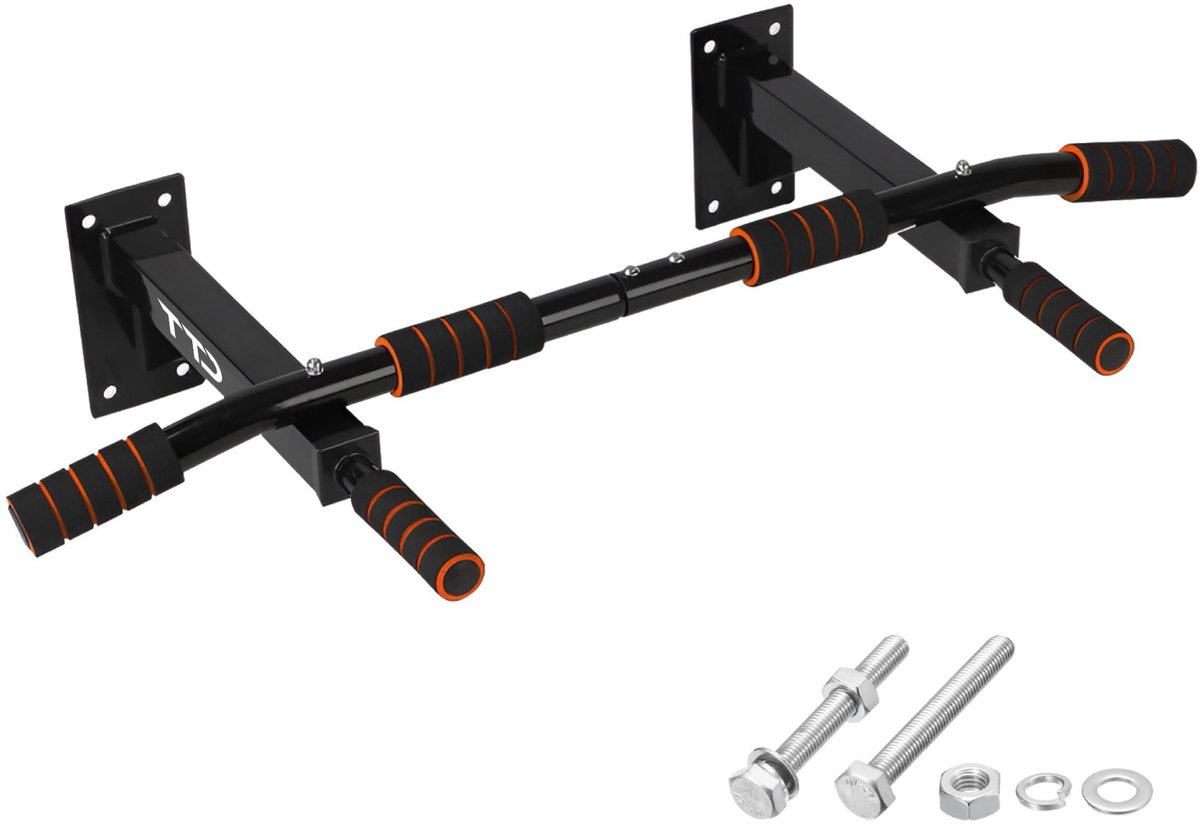 Bol.com Premium Pull Up Bar - Pull Up Station - Optrekstang Wandmontage - Dip Station - Dip Bars - Thuis Sporten - Thuis Fitness... aanbieding