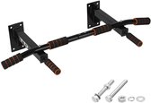 Premium Pull Up Bar - Pull Up Station - Optrekstang Wandmontage - Dip Station - Dip Bars - Thuis Sporten - Thuis Fitness - Premium materialen - Extra stevige tot 250KG - Inclusief montage onderdelen - Home workout - Zwart/Oranje