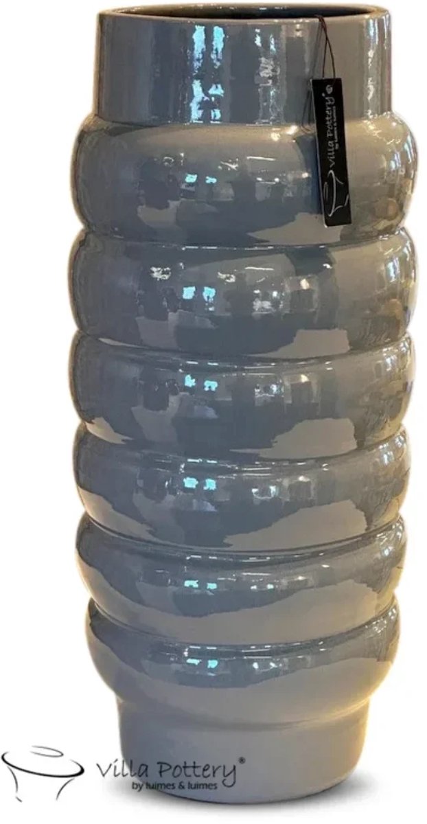Villa Pottery Vaas - Villa Pottery - Decoratie - Woondecoratie - Keramiek - Michelin 2 - Blue Grey Grijs