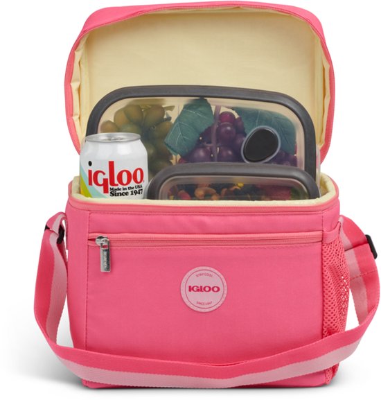 Igloo Lunch Square 9 Roze - Compacte Koeltas voor Lunch & Onderweg van Igloo — afbeelding 4