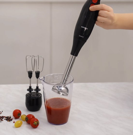 Karaca Pro-Multimax 6-in-1 Keukenmachine 2000W - Hakmolen, Blender en Mixer - 1,5L - Zwart van Merkloos — afbeelding 2