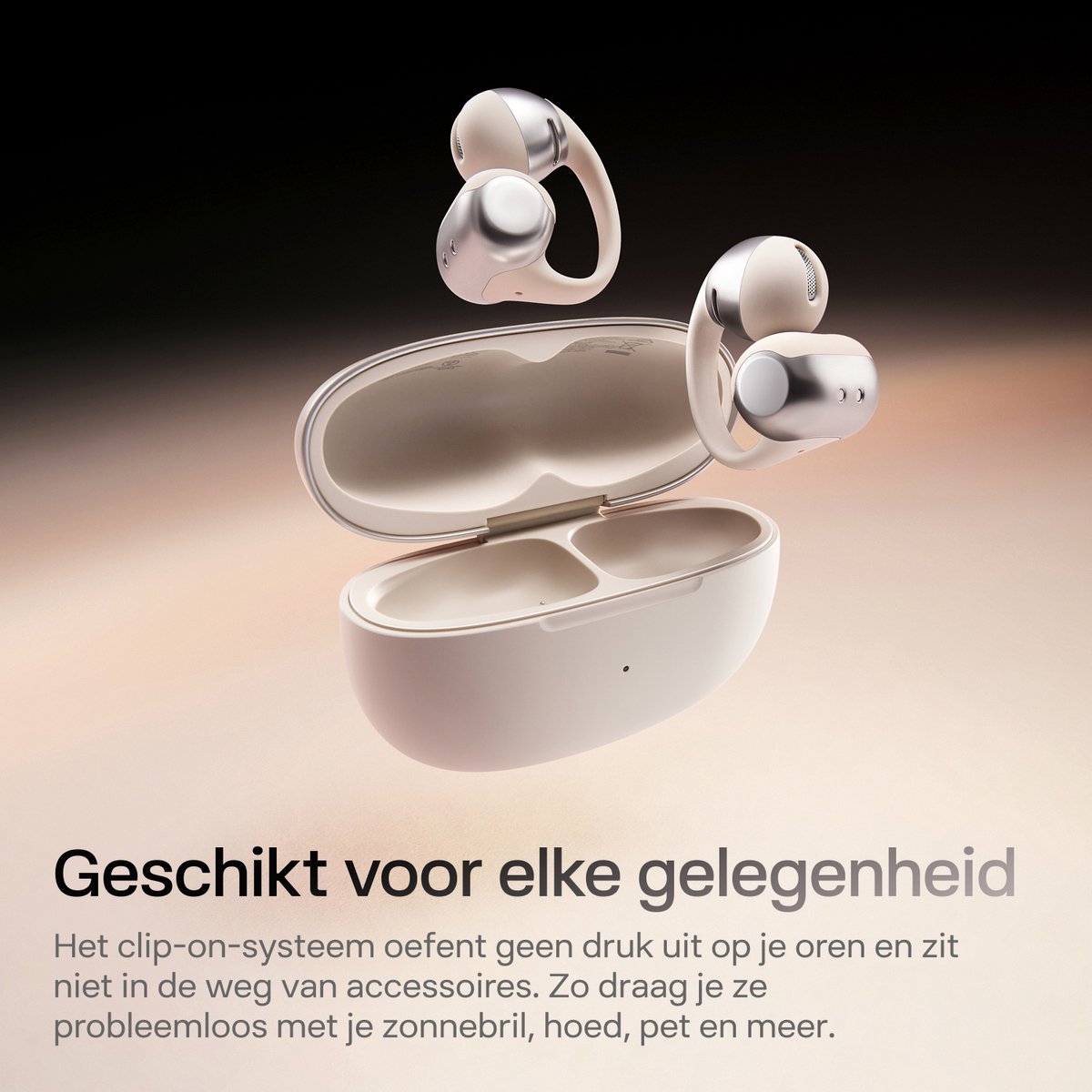 Shokz OpenDots ONE Open-ear Clip-on Oortjes – Dolby Audio – Draadloze Oordopjes – Grijs thumbnail 4